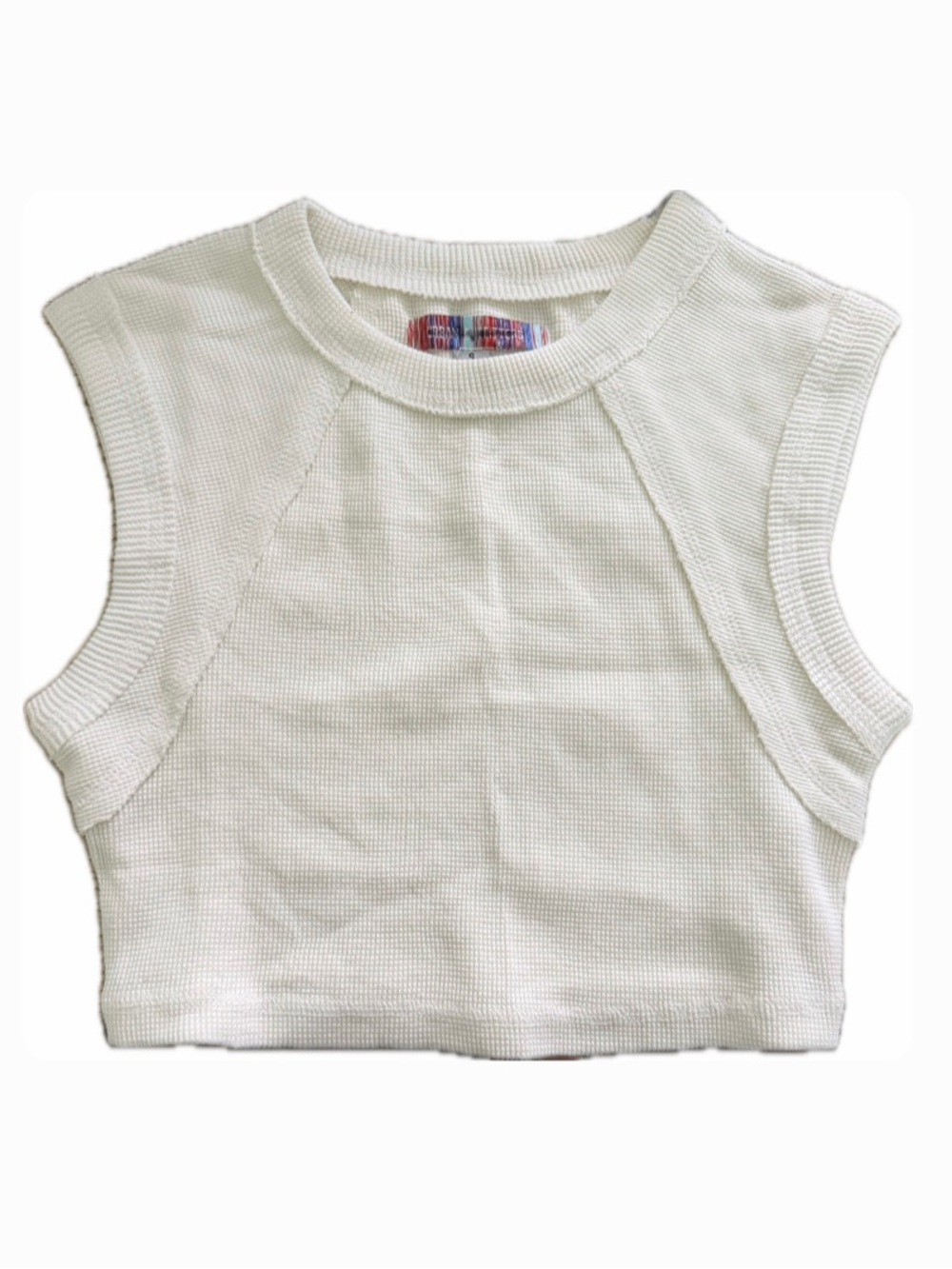 URBAN OUTFITTERS WOMEN S WAFFLE KNIT RENEWAL CROPPED TANK
